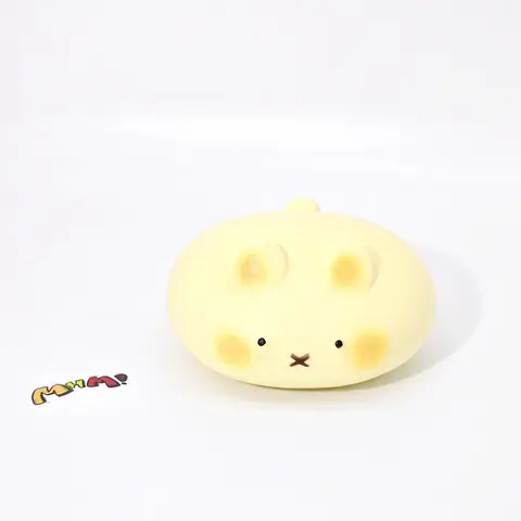 MHM Yellow Rabbit Mousse Bread Slow-Rising Squishy - Mini Soft Foam Kawaii Soft Squeeze Sensory Stress Reliever, Oddly Satisfying Decompression Squishy, No-Battery Relaxation Gift for Kids