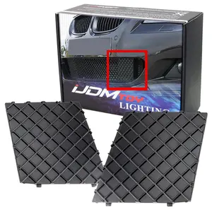 iJDMTOY Pair Front Bumper Lower Grille Mesh Cover Replacements For 2004-2010 BMW E60 E61 5 Series M-Package Aerodynamics Package Bumper ONLY