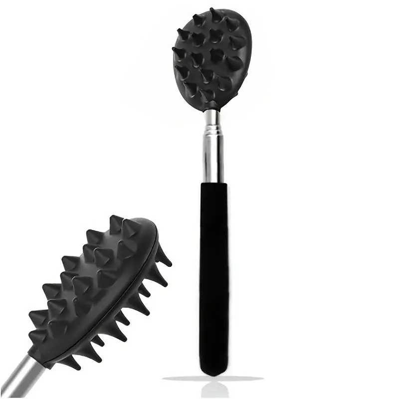 1 Pc Retractable Cactus Back Scratcher – Heavy-duty PVC itch relief tool, Body Care Tool with adjustable length. Portable one-handed back massager for home, sofa, bed and travel use, durable cactus-shaped design for men and women.