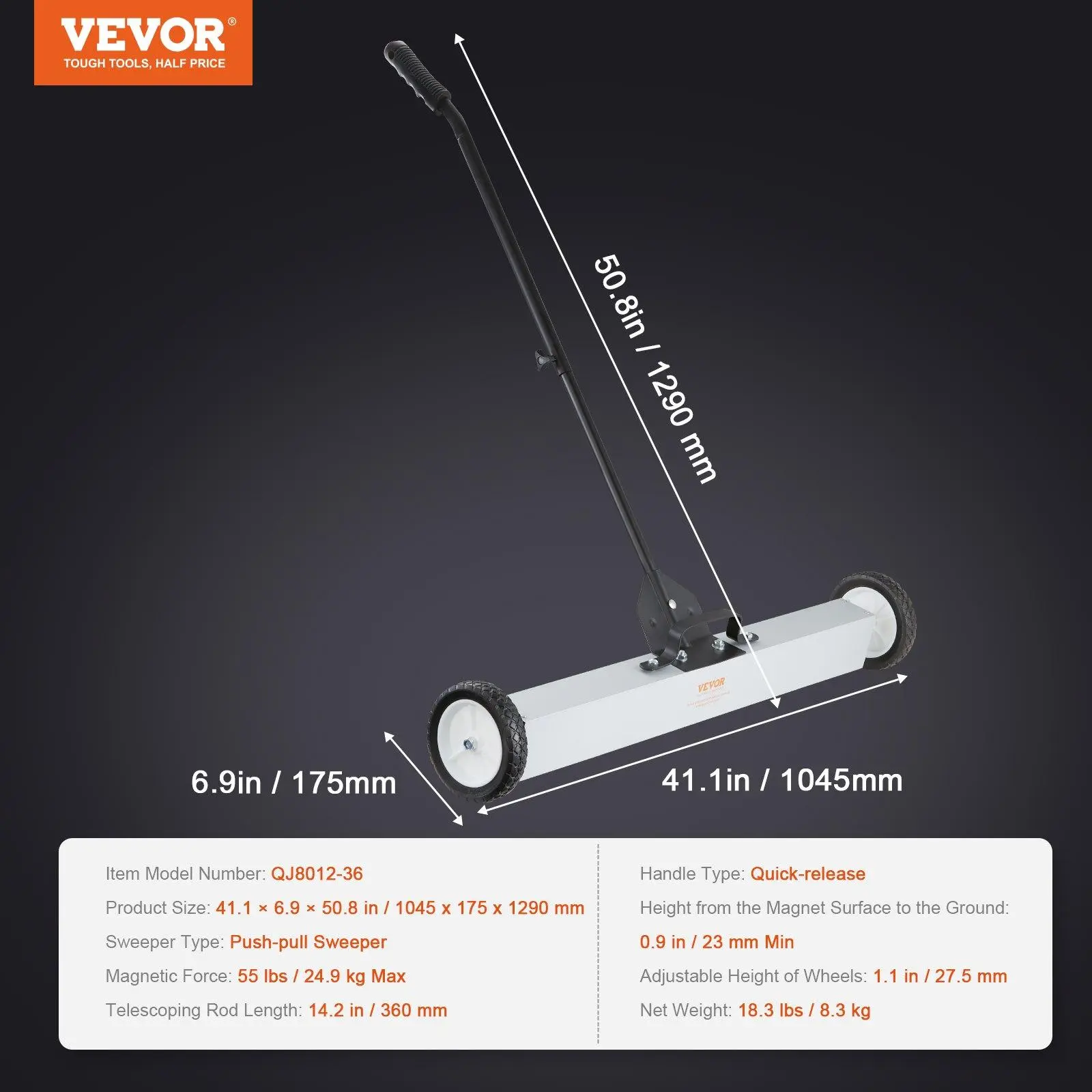 36 inch - Max 55 Lbs