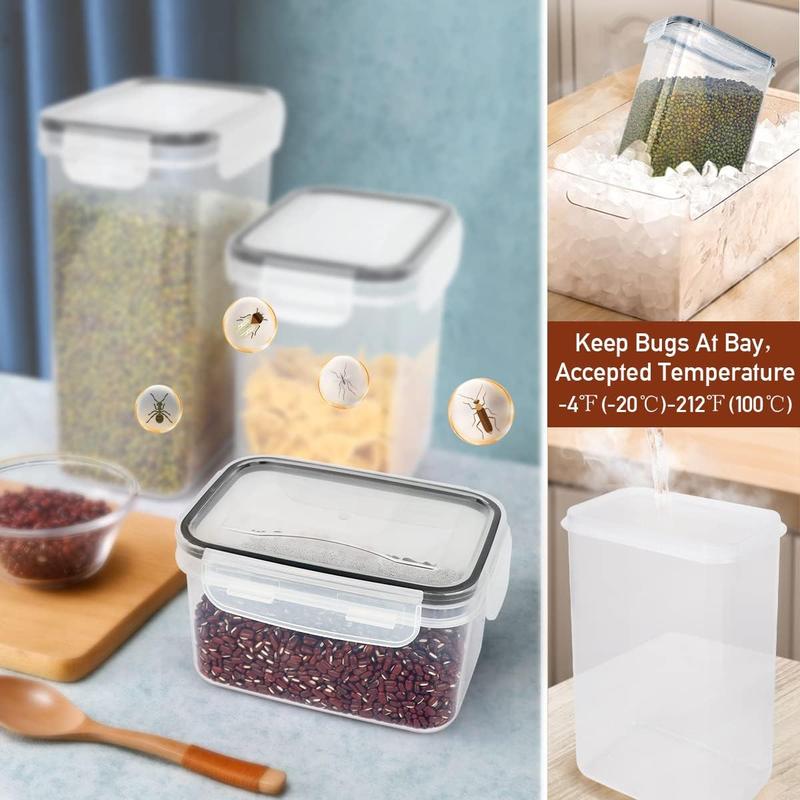 AISOON 68 PCS Airtight Food Storage Containers With Lids,BPA Free Kitchen Organization Set,Dishwasher Safe,With Labels Spoon,Cereal & Flour Dispensers Reusable Silicone AISOON 68 PCS Airtight Food Storage Containers With Lids,BPA Free Kitchen Organization Set,Dishwasher Safe,With Labels Spoon,Cereal & Flour Dispensers Reusable Silicone