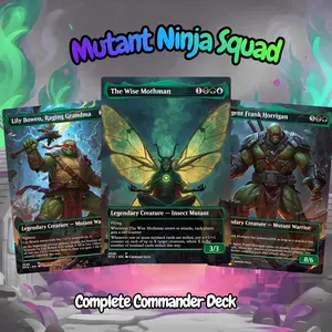 Mutant Ninja Squad Commander Proxy Deck 100 Cards + Tokens | EDH Custom Proxy Deck