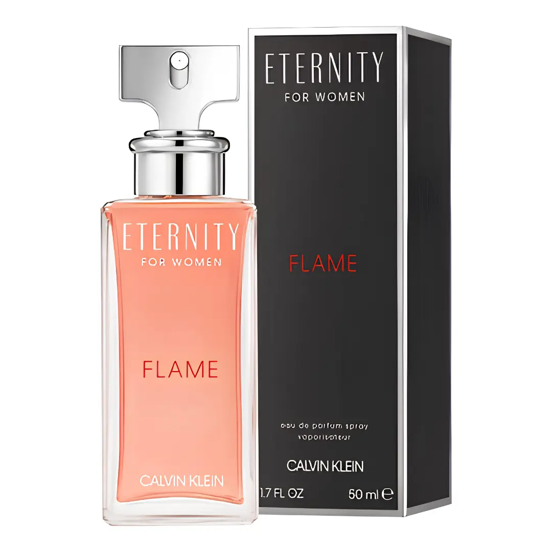 Calvin Klein Eternity Flame Eau de Parfum For Women 1.6 oz | Women's Fragrance | Warm Floral Fruity Perfume | Long-Lasting EDP