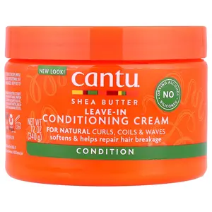 Cantu Shea Butter, Leave-In Conditioning Cream, For Natural Curls, Coils & Waves, 12 oz (340 g)