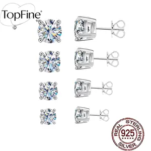 Women's 925 Silver Plated Round Synthetic Zirconia Earrings-All-Season Essentials | Lightweight 0.65g| Mother's Day Gift Box Hypoallergenic