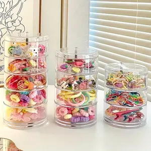 Multi-layer Rotating Jewelry Storage Box, Multilayer Storage, 1 Count Jewelry Organizer, Jewelry Display Stand, Home Organizer for Bracelet, Hair Tie, Hair Clip, Rotatable Storage
