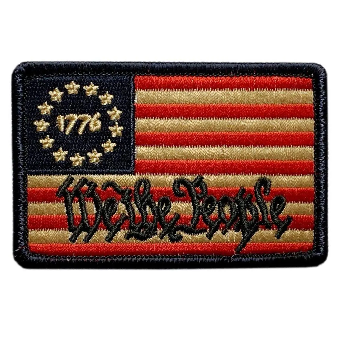 We The People Betsy R. 1776 Flag Patch [Iron on Sew on -3.0 X 2.0 - WP9]