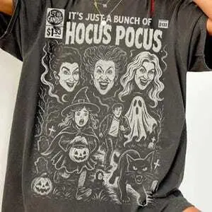 Hocus Pocus Shirt, Halloween Shirt Designs, Vintage Halloween Shirt, Halloween Shirt, Sanderson Sisters It's Just a Bunch of Shirt, Spooky Season Shirt
