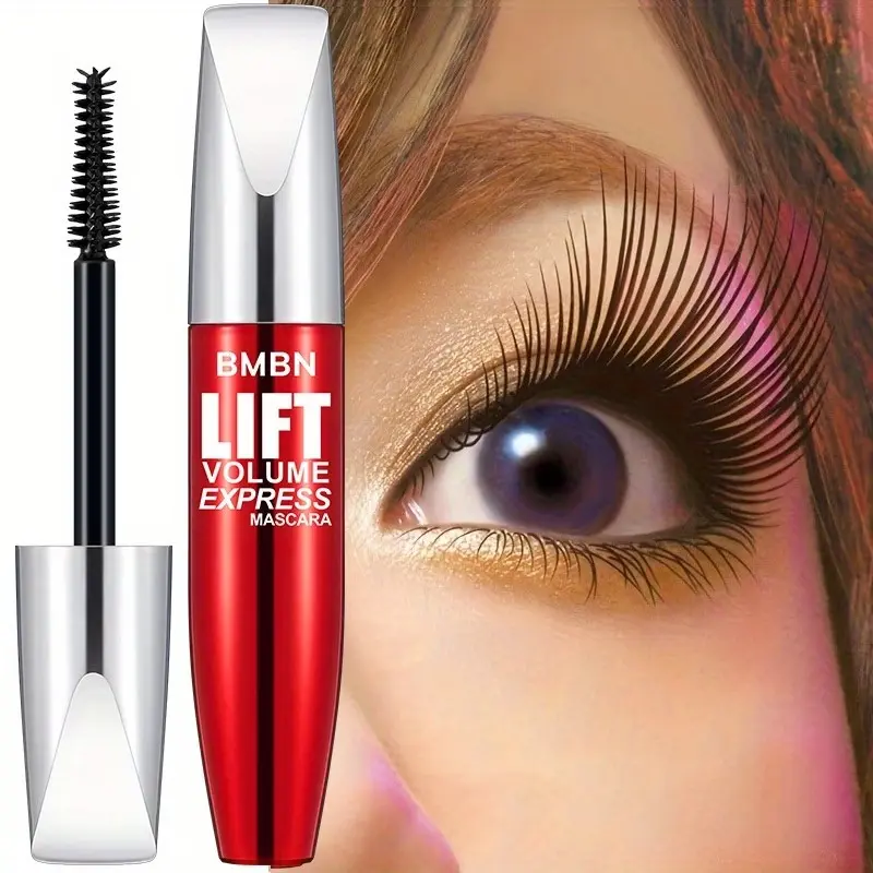 4D Volumizing Black Mascara - Smudge-proof, long-lasting, lengthens and thickens lashes, Volume Lash, clump-free formula, Lengthening Mascara. Suitable for daily and special occasions, creates a dramatic effect. Anti-smudge packaging, professional finish.