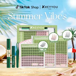 KEYYOU Aurora Muse DIY Lashes Clusters With Invisible Band  Waterproof Long-Lasting | Natural Daily | Festival Lash Extension 8-16MIX Mascara Alternative Lash  #Summervibes