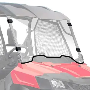 StarknightMT Scratch-Resistant Full Front Windshield Compatible with 2014-2026 Pioneer 700 700-4, UV-Resistant Hard-Coated PC Windscreen Windshield (Fits Most Roof)