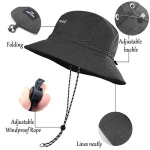 Unisex Foldable Bucket Hat, UPF 50+ UV Sun Protection, Wide Brim, Packable Outdoor Hat for Adults – Hiking, Travel, Beach