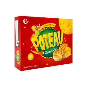 CROWN Cheese Sandwich Crackers 322g - Korean Savory Snack, Crispy & Cheesy Bites