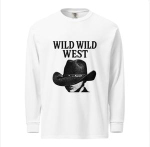 Wild Wild West Graphic Long Sleeve Tee-Oversized Streetwear Aesthetic