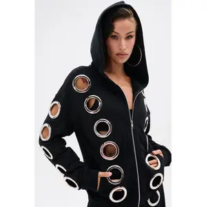 THROUGH THE NIGHT SWEATSHIRT WITH HOLES