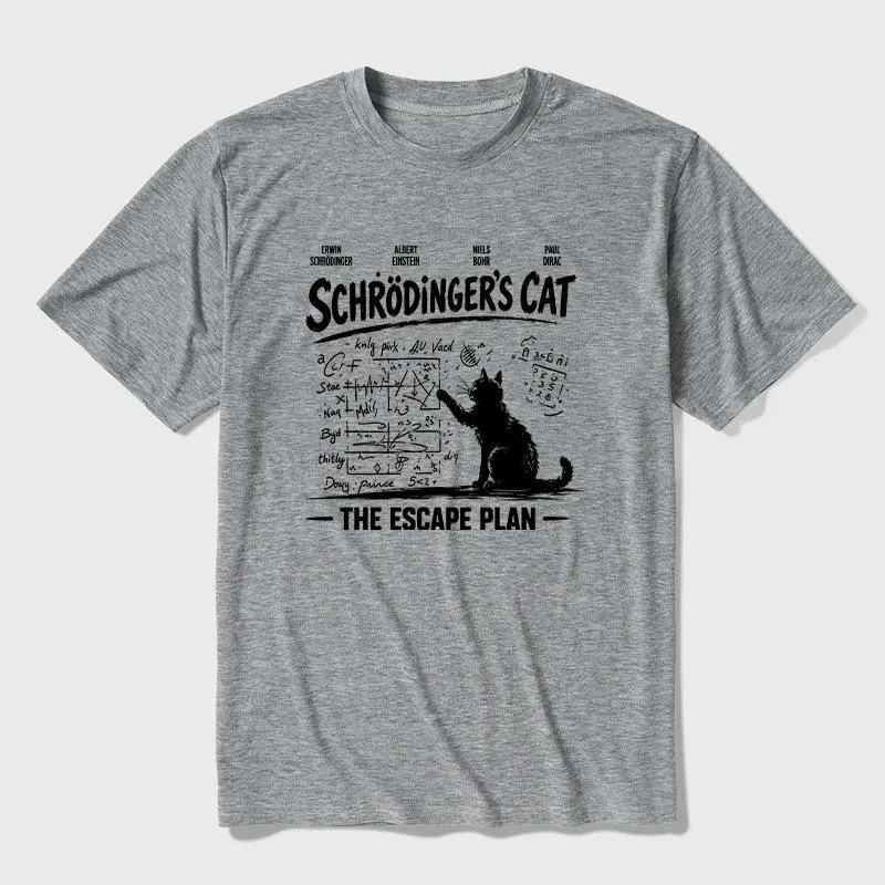 Schrodinger's Cat Escape Plan Interesting Physics Science Ultra Soft Heather Tee