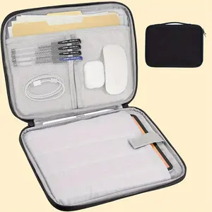 Portable Tablet Case with Handle and Front Pocket, Compatible with iPad Kindle Galaxy and Android Tablets, Ideal for Business Travel, Tablet Sleeve Pouch