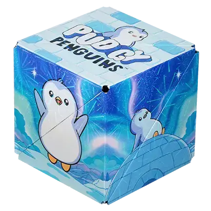 SHASHIBO Pudgy Penguins Series Magnetic Puzzle Cube 2.4 Inch High-Quality Plastic 36 Ultra Strong Magnets STEAM Accredited Toy for Ages 8+
