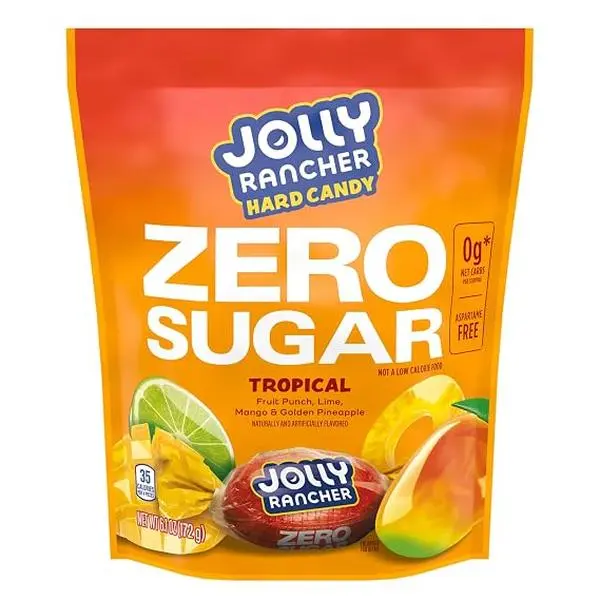 JOLLY RANCHER Sugar-Free Tropical Fruity Hard Candy - All Ages, Convenient 6.1 oz Bag