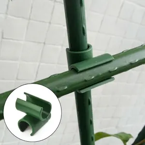 10pcs/set Plant Support Trellis Connector Fixed Cross Clip Stake Clips for Plant Grafting Garden Frame Rod Connector