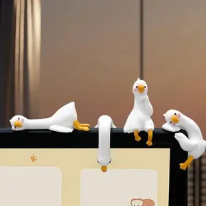 3/4pc  So Tired Lazy Duck Mini Desk Accessories, Desk Ornaments Work Partner,  Decorations for Computer Screens, Office and Home Decor
