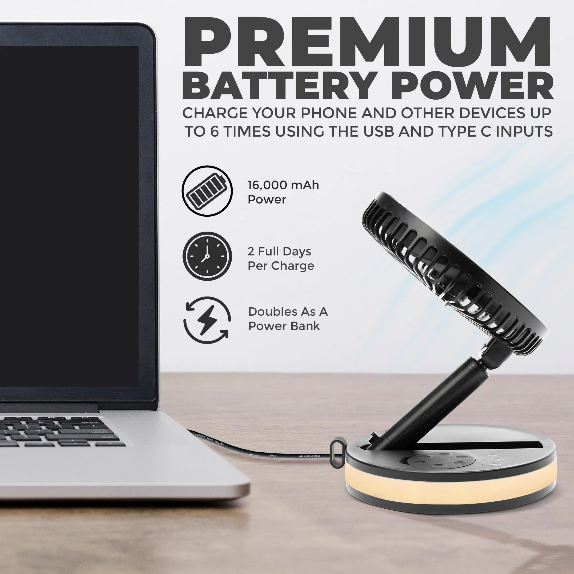 Venty Fan Portable Fan & Rechargeable - Your Ultimate Cool Companion