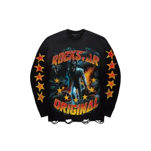 Torq Black/Orange Long Sleeve Graphic T-Shirt