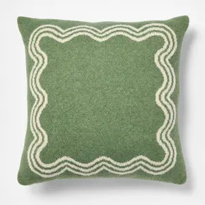 24"x24" Jacquard Knit Pillow with Scallop Pattern - Threshold Designed with Studio McGee, Home Room Decor, Aesthetic House Decor Accent Pillow