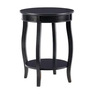 Powell Darnell Round Accent Table With Lower Shlf