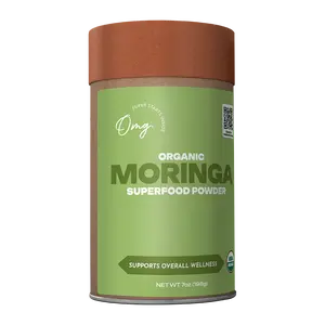 OMG! Organic Moringa Powder 7oz - Supports Overall Wellness, Rich in Vitamin E & Riboflavin, Good Source of Calcium, Iron & Potassium - Healthcare