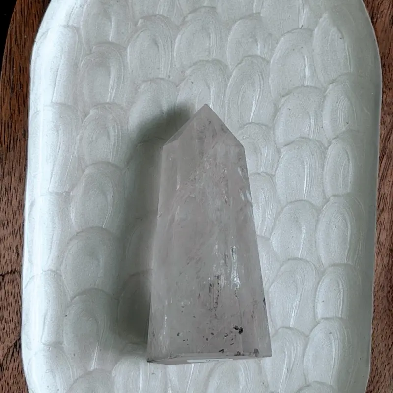 smokey clear quartz tower wide
