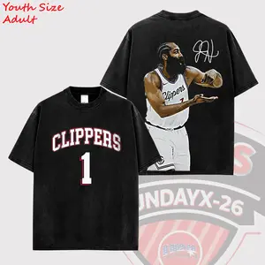 [X-26] James Harden 'The Beard' For Clipper Nation High-Quality 100% Cotton T-Shirt (Made In US), The Beard Hooper Shirt, Game Day Outfits, Gift For Basketball Kids Fans, Basketball Graphic Tee