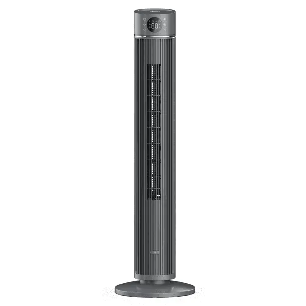 Midea 42-Inch Tower Fan Smart WiFi Enabled with 12 Speed Settings, Remote, Grey, MSFZ42W6WB