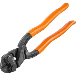 Bolt cutter, 8" mini lock cutter, streamlined ergonomic handle, chromium vanadium alloy steel blade, heavy duty bolt cutter for rods, bolts, steel wires, cables, rivets, and chains