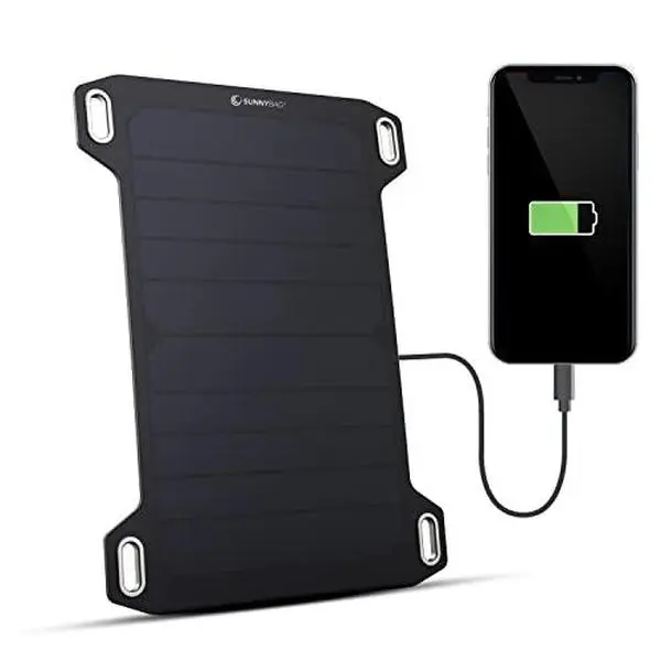 Sunnybag Leaf Mini | Portable Solar Charger with 5 watts Power | Eco-Friendly Charging with Solar Energy on The go | Ultra-Light and Waterproof | USB Port | Outdoor Phone Charger for Hiking, Camping