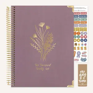 Bloom 2026 Hard Cover Planner 8.5 x 11 Linen Purple 12-Month Dated with Extra-Spacious Weekly Layouts & Guided Goal-Setting Tools