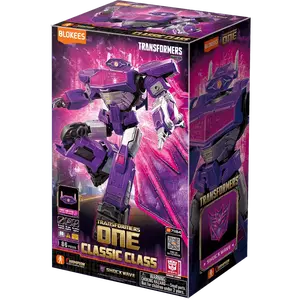 Blokees Transformers Shockwave Collectible Robot Toy | Classic Class 18 with Light-Up Eyes