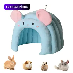 Hamster Bed Rat Bed Cute Television Shape Guinea Pig Bed Small Animal Bed, Warm Hamster Beds Guinea Pig Hideout Rat Hideout, Small Pet Beds for Guinea Pigs, Hamsters, Flower-branch mouse, Chinchillas and Other Small Pets #GLOBAL PICKS