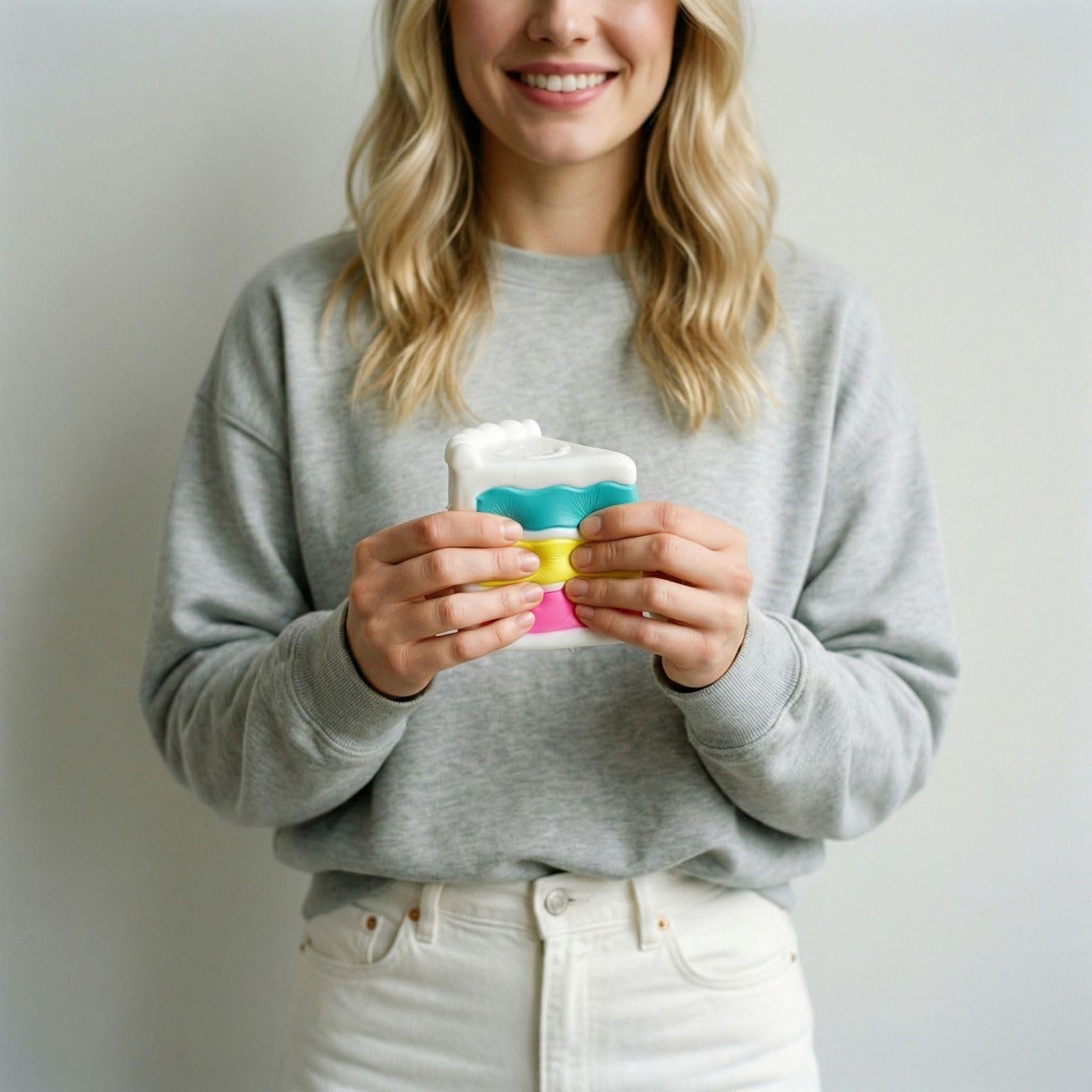 Non-Food Stress Relief Toy Squeeze Fun Two Styles Pizza Cake Mini Gift Box Sensory Plaything ldeal for Relaxing Moments