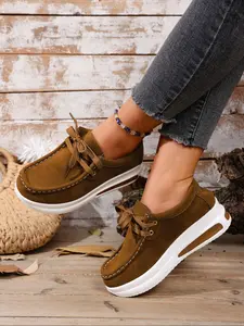 Women's Casual Low-Top Athletic Sports Shoes, Lightweight Fashion Sneakers, Anti-Slip Rubber Sole Design, Comfortable All-Season Walking Shoes