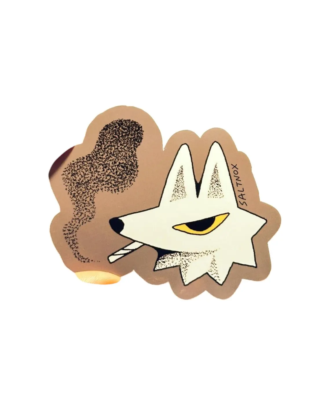 punk smoking wolf sticker punk smoking wolf sticker
