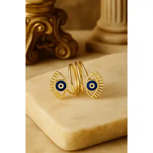 Oil Dripping Adjustable Evil Eye Ring