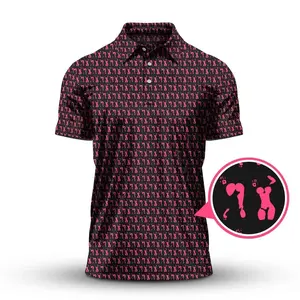Bogey Bros Men’s Fun Print Golf Polo Shirt Lightweight Breathable Comfortable for Casual Wear and Golf Outfits