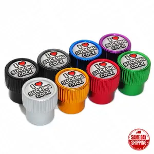 4pcs Gearwheel Style Universal Fit Sexy I Love Car Wheels Tire Air Valve Caps Stem Dust Cover 8 Colors