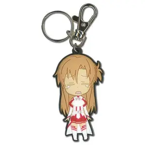 Anime Sword Art Online Crying Asuna SD PVC Keychain, Sturdy High-Quality Collectible Functional Accessory