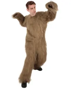 Unisex Adult Sloth Mascot Costume Cozy Brown Furry Bodysuit | Ideal Cosplay for Halloween Party | TV and Movie Character | Costume Accessory Synthetic Fabric -Large / X Large