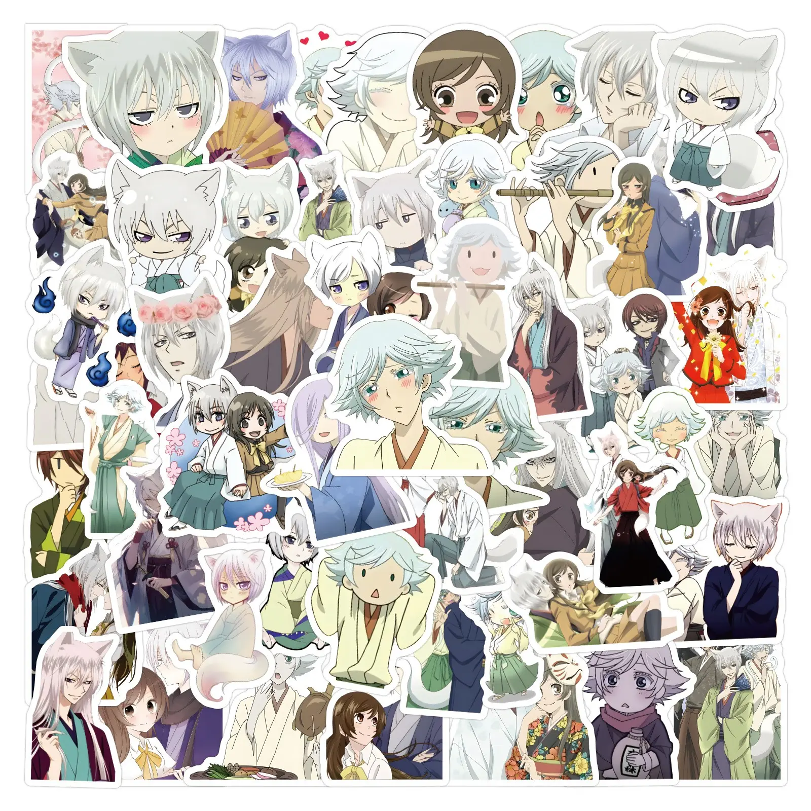 60 Sheets Cartoon Anime Stickers, Energy Girl Enma God Decorative Stickers, Notebook Stationery Water Cup Computer Waterproof Stickers, Sticker Decal, Sticker Set