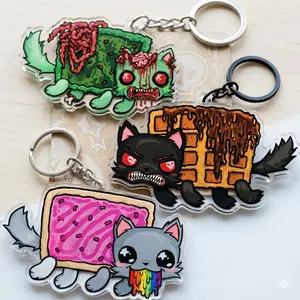 Nyan Cat Keychain, Zombie & Tac Nayn, Myspace Inspired