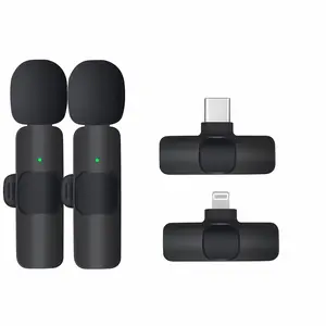 2 Pack Wireless Microphones for iPhone iPad, Type-C Professional Mics for Video Recording Interview Conference Podcast Vlog YouTube TikTok