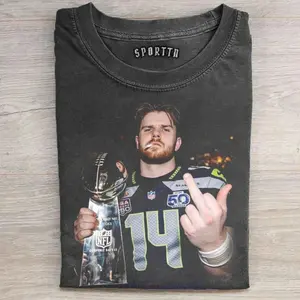 Sam Darnold Seahawks Tee- Funny Sam Darnold Midlle Finger Meme TShirt, No-Fade Colors, Wash After Wash, Go-To Outfit, No Thinking Needed